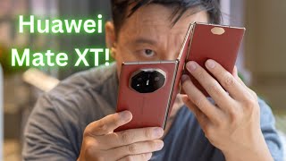 Huawei Mate XT HandsOn TriFold with Flagship Camera [upl. by Pavlish]