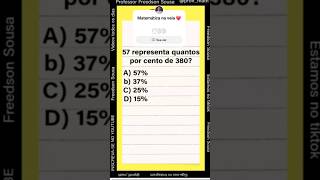 ✅57 é quantos por cento de 380 [upl. by Alli]