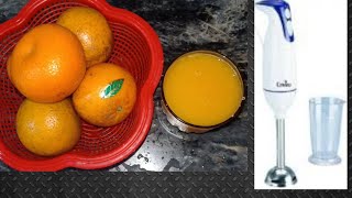 Orange Juice in Hand Blender  Kinnu Juice Without Citrus Juicer amp Juicer Machine [upl. by Alinoel504]