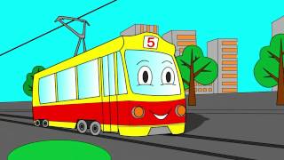 Let’s color a tram Learning colors Educational cartoons for children [upl. by Jenna]