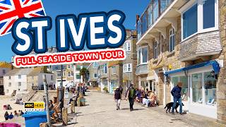 ST IVES  Full Seafront tour of seaside holiday town St Ives Cornwall [upl. by Odab]