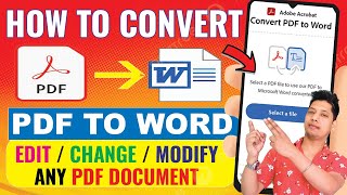 how to convert pdf to word in mobile 2023  Best Free online PDF to Word converter [upl. by Jayson]