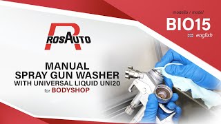 Bio15  English Automatic spray gun washer with Universal liquid UNI20 [upl. by Sims]