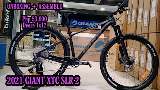 UNBOXING  ASSEMBLE  2021 GIANT XTC SLR 2 BLACK [upl. by Nanah]