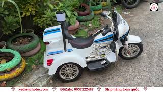 Review Xe máy điện cho bé cảnh sát Police SMT 111 37 tuổi babydiamon [upl. by Attolrahc]