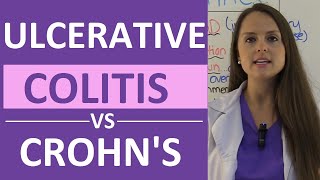 Crohns Disease vs Ulcerative Colitis Nursing  Crohns vs Colitis Chart Symptoms Treatment [upl. by Loziram97]