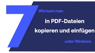 In PDFDateien kopieren und einfügen  Tutorial 2020 [upl. by Mellins373]