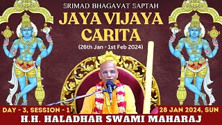 Jaya Vijaya Carita  Day 3 Session1  HH Haladhar Swami Maharaj  28 Jan 2024  ISKCON BBSR [upl. by Atinel]