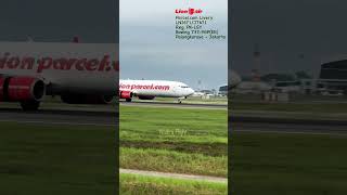 Lion Parcelcom landing di runway 24 bandara SoekarnoHatta CGK Jakarta [upl. by Davie]