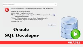 How to Fix ORA01031 Error Insufficient Privileges in Oracle SQL [upl. by Skillern]