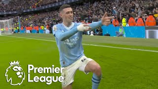 Phil Fodens brace gives Manchester City 21 lead v Manchester United  Premier League  NBC Sports [upl. by Acsicnarf]