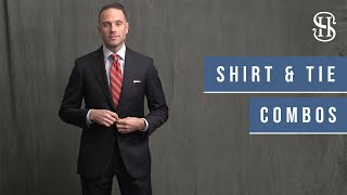 10 Navy Suit Shirt and Tie Combinations  Mens Wardrobe Essentials [upl. by Noakes]