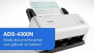 Brother ADS4300N documentscanner voor het kantoor met aansluiting op bekabeld netwerk [upl. by Slerahc187]