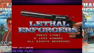 Lethal Enforcers Stage 1 Gameplay Sega Mega Drive  Genesis [upl. by Ahsenyt]