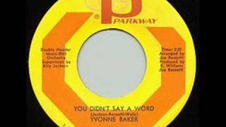 Yvonne Baker  You Didnt Say a Word  1966 [upl. by Palmer205]