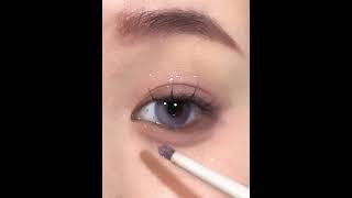 Eye makeup tutorial  KoreanStyle Pink and Purple Shimmer Eye Makeup [upl. by Cross783]