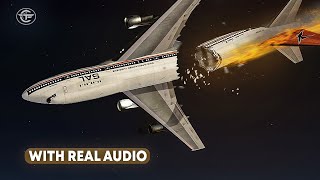 Boeing 747 on Fire Breaks Up in MidAir  Flight from Hell With Real Audio [upl. by Aidam]