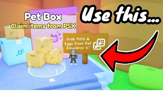 How to CLAIM pets from PSX in Pet Sim 99 [upl. by Ffoeg]