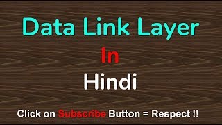 Data Link Layer  Error Detection and Correction In Hindi [upl. by Ylrac]