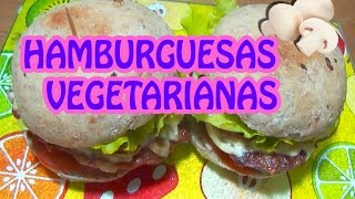 HAMBURGUESAS VEGETARIANAS de fréjol con champiñones [upl. by Llemrej]