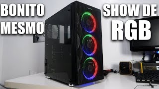 GABINETE COM 3 FANS RGB NO PRECINHO BOM LIKETEC HORUS [upl. by Atihcnoc]