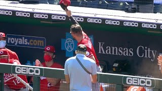 Mike Moustakas gets video tribute tips cap in return to Kansas City [upl. by Ykcim273]