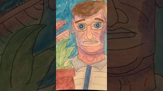 Painting Seymour from Little shop of Horrors in 60 seconds watercolorpainting littleshopofhorrors [upl. by Eiramnna]