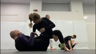 Rolling Round Starting from Seated Open Guard Headquarters Guard Passing vs Brown Belt [upl. by Waverly889]