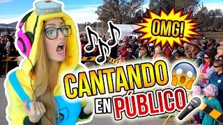 CANTANDO SIN ESCUCHARME EN PÚBLICO🎤😱🎶  Katie Angel [upl. by Rexford]