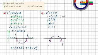Resolva as inequações a x2  3x  2 menor que 0 b 2x2  9 maior  0 [upl. by Rosy]