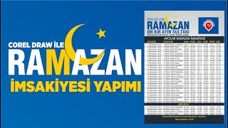 Corel Draw ile Ramazan İmsakiyesi yapımı [upl. by Oren]