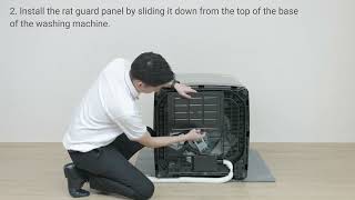 Hitachi Washing Machine How to install rat guard [upl. by Asecnarf]