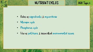 Nutrient Cycles  AQA A level Biology Topic 5 [upl. by Plato748]