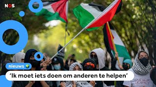 Grote protesten op universiteiten in VS tegen oorlog in Gaza [upl. by Ayoras13]