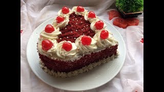 রেড ভেলভেট কেক  চুলায় তৈরি ॥ Red Velvet Cake Recipe ॥ How To Make Red Velvet Cake [upl. by Akemaj762]