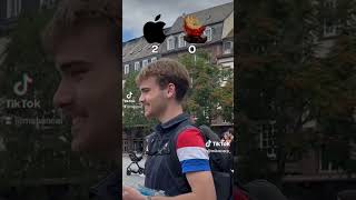 Tu préfères La pomme dadent ou la pomme dapple 🍎 microtrottoir MIKOCORP humour strasbourg [upl. by Ateekram70]