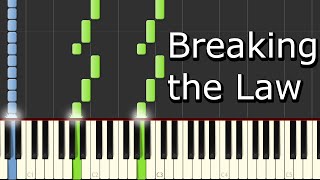 Judas Priest  Breaking the Law Piano Tutorial [upl. by Evad]