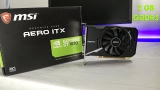 Unboxing GT 1030 MSI AERO ITX 2GB GDDR5 [upl. by Edurtreg524]