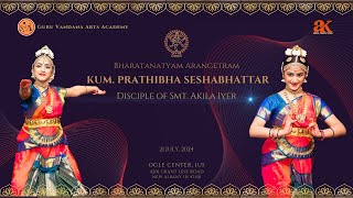 Kum Prathibha Seshabhattar  Arangetram [upl. by Llyrat873]