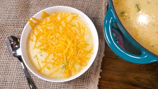 Cheesy Potato Broccoli Soup  Such a great comfort food [upl. by Sida763]