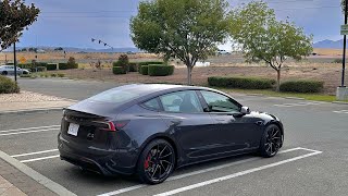 2024 Tesla model 3 Performance stealth grey w white interior [upl. by Nalorac]