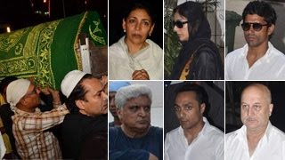 Bollywood Celebrities at Farooq Sheikhs FUNERAL [upl. by Laubin]