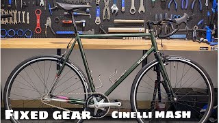 Cinelli MASH chromoly steel classic fixed gear  maintenance bike spa [upl. by Aibara]