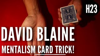 David Blaine Psychological Card Trick [upl. by Kenneth]