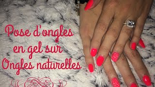 Tuto 18 Pose dongles en gel sur ongles naturels [upl. by Sabah]