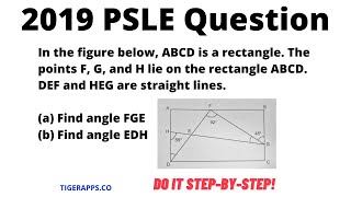 2019 PSLE Question 13 Angles Do it Step by Step [upl. by Alan]