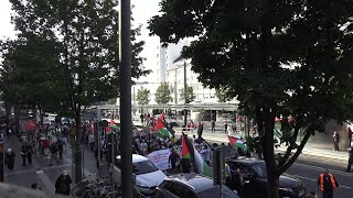 Demo Stoppt den Genozid Waffenstillstand jetzt Keine Waffen f Israel Bonner SuttnerPlatz 14924 [upl. by Anitsyrhk]