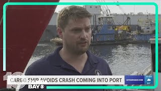 Cargo ship pilot narrowly avoids crashing into dock at Port Tampa Bay [upl. by Rossner]