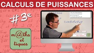 Effectuer des calculs de puissances 1  Troisième [upl. by Eshman]