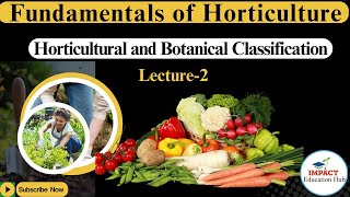 Fundamentals of Horticulture II Horticultural and Botanical Classification [upl. by Zobe]